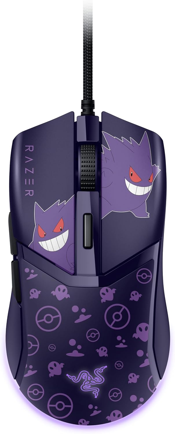 Razer Cobra Gengar Edition - Mouse ligero para juegos con cable - Sensor de 8500 DPI - 2.05 oz - Interruptores ópticos de ratón de 3ª generación - Iluminación Chroma - Cable Speedflex - PC/MAC |
