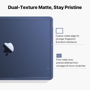 Compatible with MacBook Air 13 inch Case M5 M4 M3 M2 2026-2022, Release Model A3240 A3113 A2681, [100% Match Official Color]Protective Hard Shell Laptop Cover for MacBook Air 13.6 inch– Midnight Clear