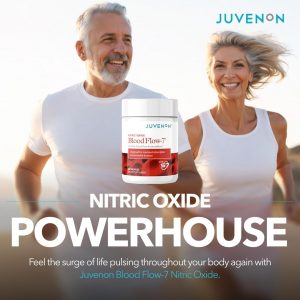 Juvenon BloodFlow-7 Nitric Oxide Supplements for Men & Women - Natural Nitric Oxide Booster with Nitrosigine® + S7® - Blood Flow & Circulation Support (1-Pack)