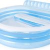 INTEX Piscina inflable familiar para el centro de natación: banco integrado - portavasos - capacidad de 156 galones - 90 "x 86" x 31" - Azul