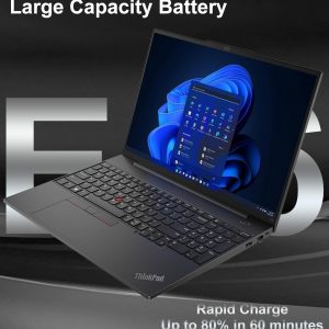 Lenovo ThinkPad E16 Gen 2 Business AI PC Laptop (16" FHD+ Touchscreen, Intel 12-Core Ultra 5 125U (> i7-1355U), 32GB DDR5, 1TB SSD) Backlit, Fingerprint, Thunderbolt 4, Ethernet, Wi-Fi, Win 11 Pro