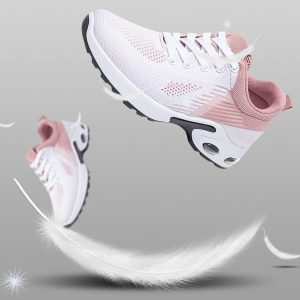 Padgene Zapatillas para Mujer con Cojín de Aire Zapatos para Correr Ligeros Zapatos de Tenis para Caminar de Malla Transpirables para Gimnasio Trabajo Moda Zapatillas Deportivas Cómodas Casuales