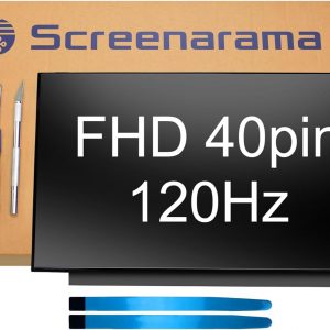 SCREENARAMA Nueva pantalla de repuesto para Dell PN 0D2W2X 08FNMF 0G8WWP 0YMHWH 40pin 120Hz FHD 1920x1080 IPS LCD pantalla LED con herramientas y cinta