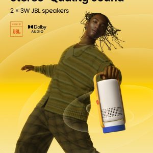 XGIMI Vibe One - Proyector portátil inteligente de 1080P alimentado por batería, Google TV con Netflix con licencia, sonido de JBL, batería incorporada, enfoque automático Keystone, proyector de