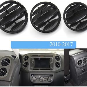 Car Interior Air Conditioning AC Vent Grille Outlet Cover Compatible For VW Tiguan 2010-2017(Middle 2PCS)