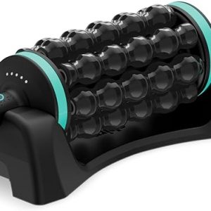Chirp RPM Rolling Percussive Massager – Deep Tissue Muscle Massager and Back Roller with Hands-Free Base, Rechargeable Leg Massager Roller, 5-Speed Massage Roller Stick for Legs, Foot & Calf Massager