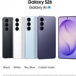 Samsung Galaxy S26, Unlocked Android Smartphone + $100 Gift Card, 512GB, Powerful Processor, Galaxy AI, Immersive Viewing, Durable Battery, 2026, Black