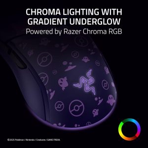 Razer Cobra Gengar Edition - Mouse ligero para juegos con cable - Sensor de 8500 DPI - 2.05 oz - Interruptores ópticos de ratón de 3ª generación - Iluminación Chroma - Cable Speedflex - PC/MAC |