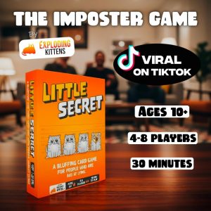 Little Secret | Bluffing Board Game for Family and Friends | an Exploding Kittens Card Game Collaboration | Award-Winning Board Game for 4-8 Players