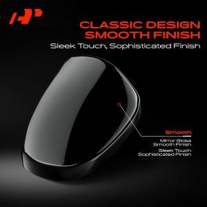 A-Premium 2 PCS Driver and Passenger Side Rearview Mirror Covers Caps - Compatible with Honda CR-V CRV, HR-V HRV, 2023 2024 2025 - Smooth Black, with Turn Signal Hole