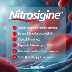 Juvenon BloodFlow-7 Nitric Oxide Supplements for Men & Women - Natural Nitric Oxide Booster with Nitrosigine® + S7® - Blood Flow & Circulation Support (1-Pack)