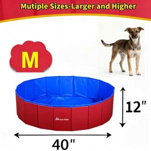 Foldable Dog Pool,pet Pool, Dog Swimming Pool,Collapsible Dog Bath Tub, Portable Pet Grooming Tub,M
