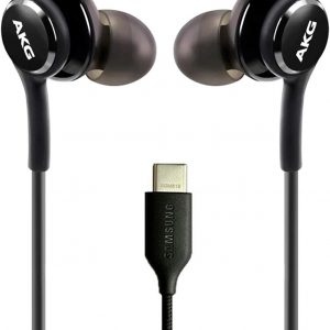 Audífonos intrauditivos AKG con cable con micrófono, auriculares USB-C con cable trenzado, audífonos AKG con micrófono compatibles con Samsung Galaxy S24 Ultra, S24+, S24, S23, S22, S21, S10, S10E y