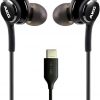 Audífonos intrauditivos AKG con cable con micrófono, auriculares USB-C con cable trenzado, audífonos AKG con micrófono compatibles con Samsung Galaxy S24 Ultra, S24+, S24, S23, S22, S21, S10, S10E y