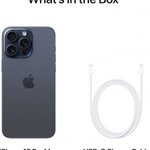 Apple iPhone 15 Pro Max, 256GB, Blue Titanium - T-Mobile (Renewed)