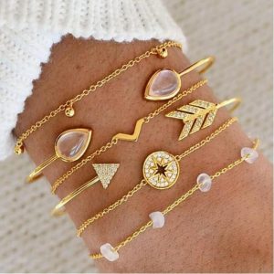 NEWITIN 69 Pieces Gold Jewelry Set for Women Fashion Costume Jewelry Gold Plated Necklace Bracelet Earrings Set for Women