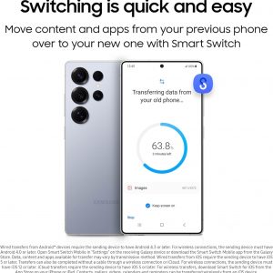 Samsung Galaxy S25 Ultra 512GB AI Smartphone, Unlocked Android, AI Night Mode Camera, Snapdragon 8 Elite Fast Processor, 5000mAh Battery, Built-in S Pen, 2025, US 1 Yr Warranty, Titanium Whitesilver