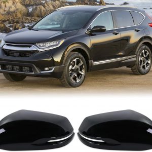 Left and Right Side Mirror Cap Covers With Trun Signal Compatible With 2017-2022 Honda CR-V CRV,2016-2022 Honda HRV HR-V Side Outer Rearview Wing Mirror Cap Black Replace#76201-T1W-A01(2PC)