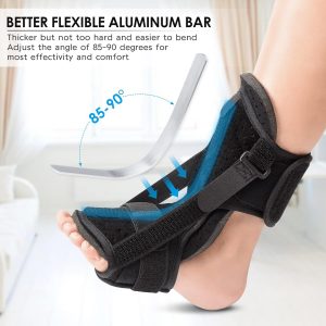 Plantar Fasciitis Brace Night Splint with Soft Memory Foam Pad: 2 Packs Upgraded For Achilles Tendonitis Relief Foot Drop Heel Arch Ankle Pain Support for Women Men