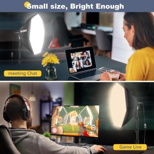 Torjim Softbox Photography Lighting Kit, 20'' x 20'' Professional Softbox Lighting Kit with 85W 3000-7500K LED Bulbs, Studio Lights for Photography/Video Recording/Live Streaming/Portraits Shooting
