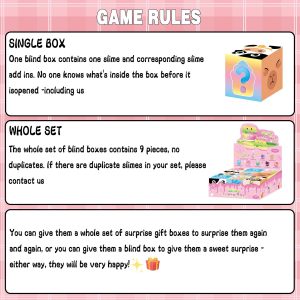 9 Packs Lucky Box Slime Kit - Cloud Butter & Clear Slime, Crunchy Slimes for Kids, Non Sticky, Party Favors, Goodie Bag Stuffers, 8-12 Year Old Girls Boys Birthday Gift Ideas Cute Stuff