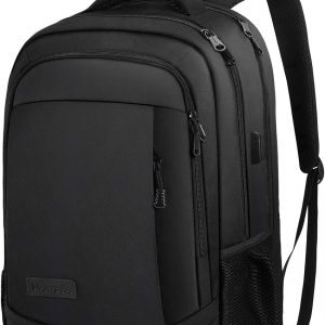 Monsdle Travel Laptop Backpack Anti Theft Backpacks with USB Charging Port, Travel Business Work Bag 15.6 Inch College Computer Bag for Men Women, Black | USB Charging Port, College Computer Bag