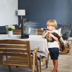 Dr. Prepare Desk Fan Tower Fan Cooling Fan, Portable Oscillating Fan with 3-Speed Options, Dual Air Circulation, 110° Oscillation, 3 Timers, Table Fan for Bedroom Dorm Room Office Desktop, 13 inch