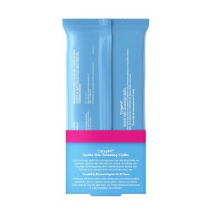 Cetaphil Toallitas faciales y corporales, paños de limpieza suaves para la piel, 50 unidades, paquete doble, para piel seca y sensible, cierre abatible, ideal para el gimnasio, viajes, en el automóvil