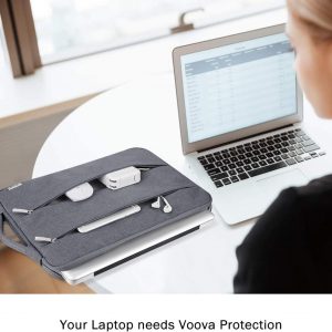 Voova 13 13.6 Inch Laptop Sleeve Case Compatible with MacBook Air 13 M1/M2/M3/M4 2020-2025, MacBook Pro 13/14, IPad Air/Pro 13, Waterproof Slim Computer Bag Cover with Handle, Grey