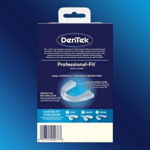 DenTek Protector dental de ajuste profesional, protector bucal para rechinar dientes por la noche, 1 unidad