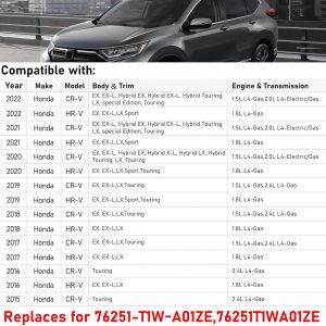 Compatible with Honda CRV 2017-2022/HRV 2016-2022 Left Driver Side Mirror Cover, Clip-on Rearview Mirror Cap WITH Turn Signal Light Replaces for 76251-T1W-A01ZE,76251T1WA01ZE Gray #NH797M