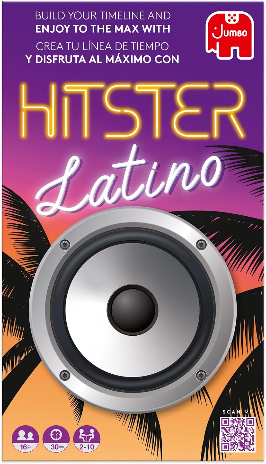 Jumbo Hitster - Latino, Fun Music Quiz Card Game, 2-10 Players - 300 Latin Music Hits - Great for Adult and Family Game Nights (US Edition)