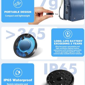 Air Tags for Android,Air Tags-1 Pack Android,Air Tracker Tags with 1 Case,2 Year Battery Life,Google Find Trackers for Google'S Find Hub App,IP65 Waterproof Luggage Tracker Tags for Keys