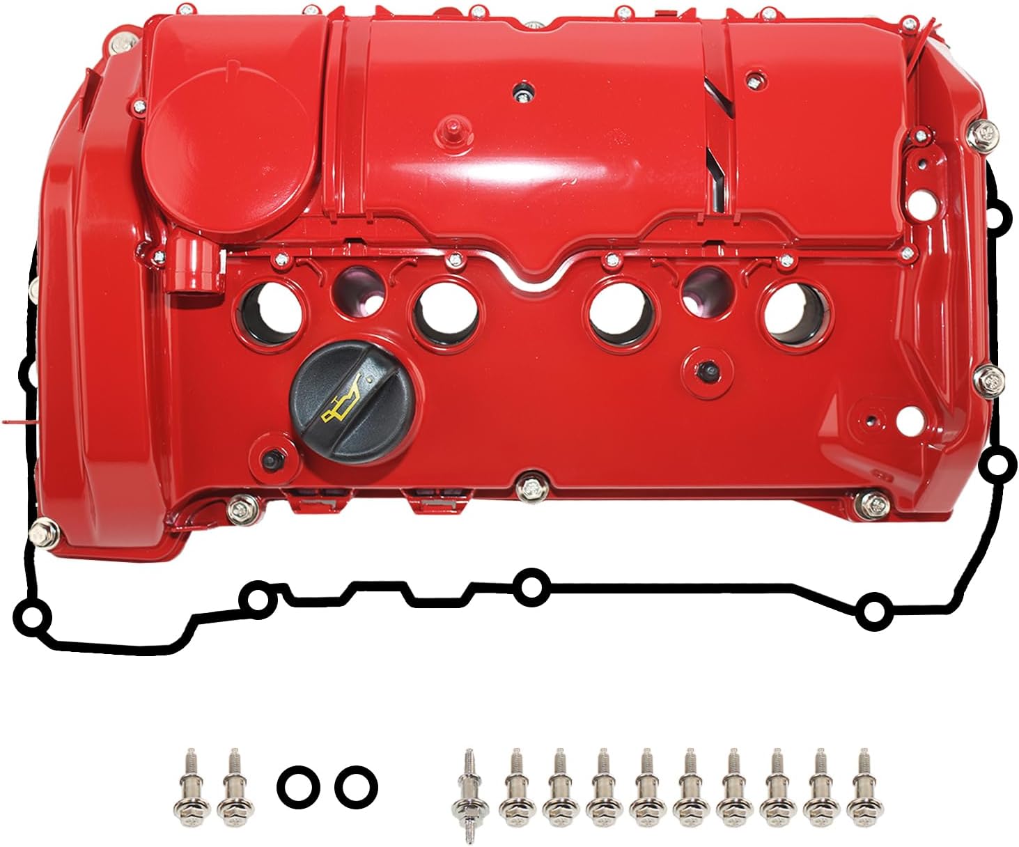 N13 Upgraded Aluminum Valve Cover Compatible with BMW 116i 316i 118i 120i N13B16A Replace# 11127646553 11127601863