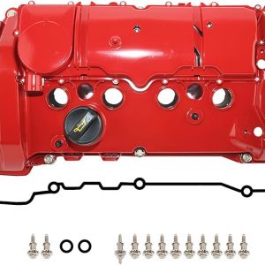 N13 Upgraded Aluminum Valve Cover Compatible with BMW 116i 316i 118i 120i N13B16A Replace# 11127646553 11127601863