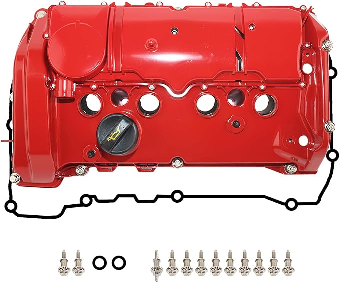 N13 Upgraded Aluminum Valve Cover Compatible with BMW 116i 316i 118i 120i N13B16A Replace# 11127646553 11127601863