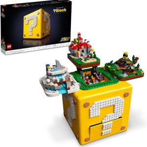 LEGO Super Mario 64 Question Mark Block Building Set - Video Game Model Set for Adult Fans, Ages 18+ - Includes 4 Microscale Game Levels W/ 10 Minifigures - 71395