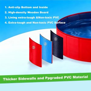 Foldable Dog Pool,pet Pool, Dog Swimming Pool,Collapsible Dog Bath Tub, Portable Pet Grooming Tub,M