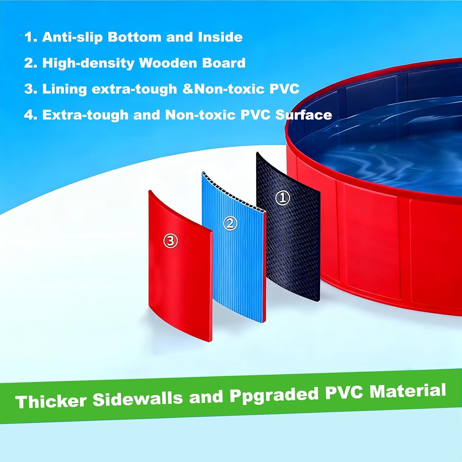 Foldable Dog Pool,pet Pool, Dog Swimming Pool,Collapsible Dog Bath Tub, Portable Pet Grooming Tub,M