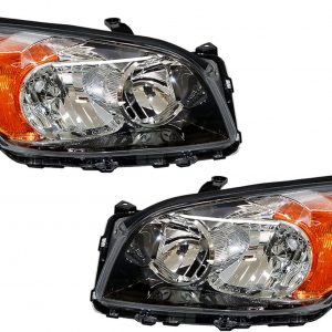 labwork - Conjunto de faros delanteros de repuesto para Toyota Rav4 2009-2012, proyector negro, set para lado del conductor y del pasajero