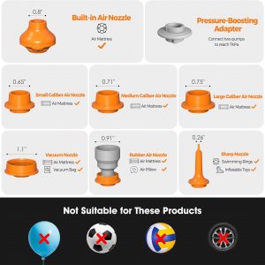Aerogo GIGA - Bomba de aire para inflables, solo 1 onza ultra mini bomba de colchón de aire portátil para equipo de campamento ultraligero, flotadores de piscina, colchón de aire