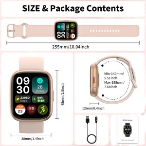 2026 Upgraded Smart Watch Alexa Built-in【1.83" HD Touchscreen】【BT5.3 Call, 100+ Sports Modes & IP68 Waterproof】 Fitness Tracker 24/7 Heart & Sleep Monitor for Android iOS Men Women