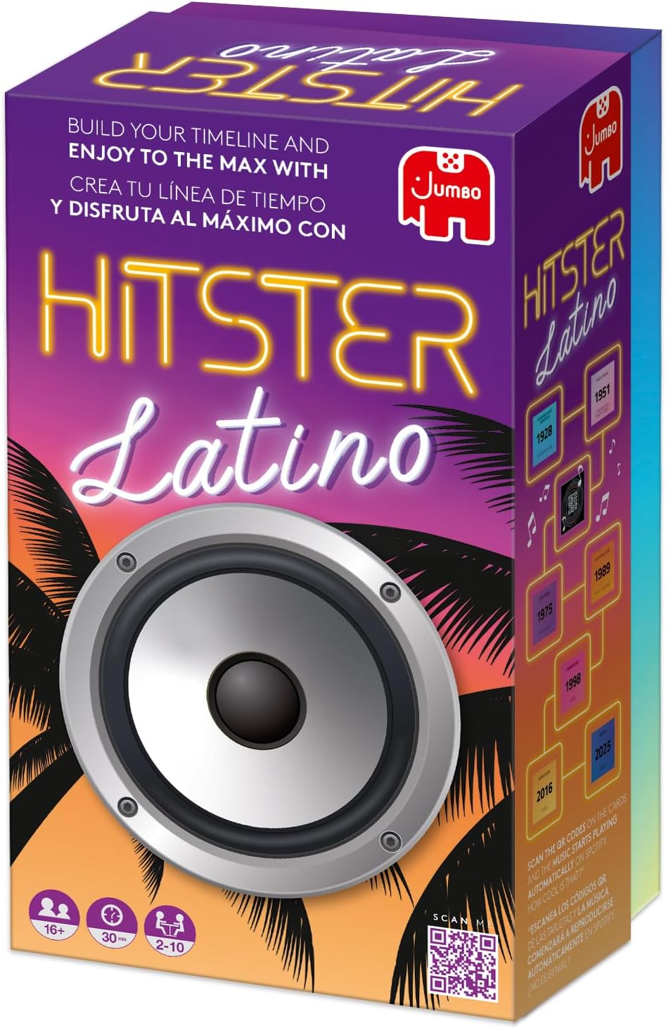 Jumbo Hitster - Latino, Fun Music Quiz Card Game, 2-10 Players - 300 Latin Music Hits - Great for Adult and Family Game Nights (US Edition)