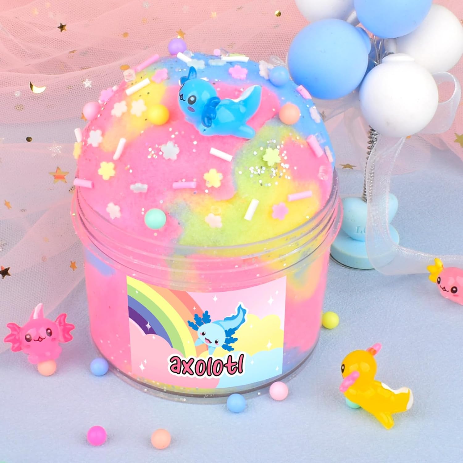 9 Packs Lucky Box Slime Kit - Cloud Butter & Clear Slime, Crunchy Slimes for Kids, Non Sticky, Party Favors, Goodie Bag Stuffers, 8-12 Year Old Girls Boys Birthday Gift Ideas Cute Stuff