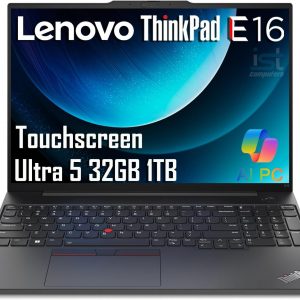 Lenovo ThinkPad E16 Gen 2 Business AI PC Laptop (16" FHD+ Touchscreen, Intel 12-Core Ultra 5 125U (> i7-1355U), 32GB DDR5, 1TB SSD) Backlit, Fingerprint, Thunderbolt 4, Ethernet, Wi-Fi, Win 11 Pro