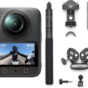 DJI Osmo 360 Combo Multi-POV para Motocicleta, Cámara 360 con Imagen 360° de 1 Pulgada, Video 4K/120fps y 170° Boost, Soporte y Abrazadera de Servicio Pesado, Video Nativo 8K 360°, Cámara de Acción