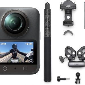 DJI Osmo 360 Combo Multi-POV para Motocicleta, Cámara 360 con Imagen 360° de 1 Pulgada, Video 4K/120fps y 170° Boost, Soporte y Abrazadera de Servicio Pesado, Video Nativo 8K 360°, Cámara de Acción