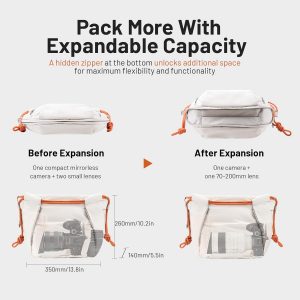 PGYTECH OneGo Rope Strap Camera Bag – Multifunctional Shoulder Bag for Urban Photographers. Compact Camera Bag Compatible with Sony/Canon/Nikon/Mirrorless Cameras, Mist