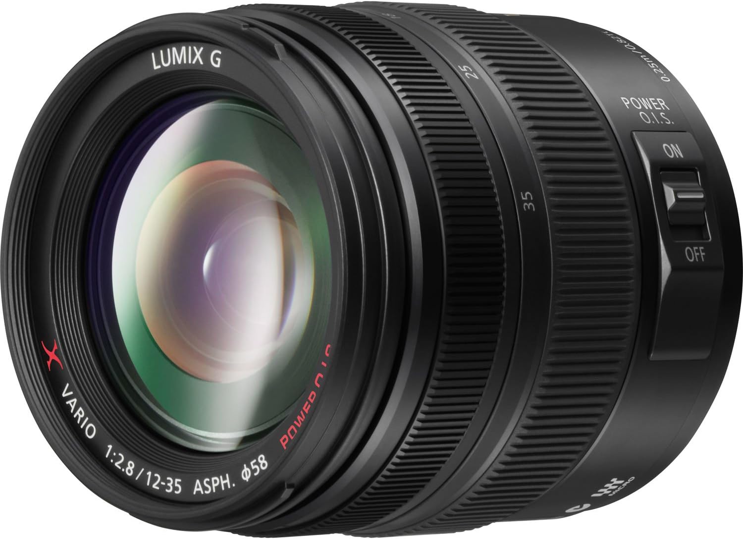 Panasonic LENTE LUMIX G X VARIO, 12-35MM, F2.8 ASPH., MICRO CUATRO TERCIOS PROFESIONALES SIN ESPEJO, POWER OPTICAL I.S. H-HS12035 (Modelo 2012 - USA BLACK)