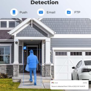 REOLINK 5MP PoE Security Camera, Outdoor Indoor Surveillance for home, Person/Vehicle/Pet Detection, Time-Lapse, 100ft IR Night Vision, Work with Smart Home, support 512GB SD Card, RLC-510A(Pack of 2)